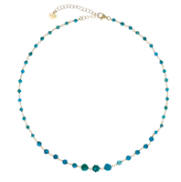 Necklace Io & Te  Woman in Silver Apatite CLSAAPDO